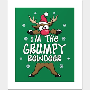 I’m The Grumpy Reindeer Family Matching Christmas Pajamas Posters and Art